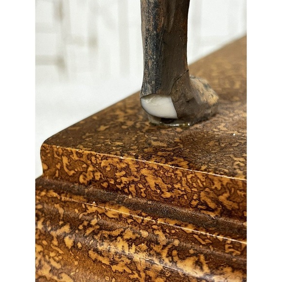 Art Deco Style Bronzed Statue Sculpture Whippet Greyhound Dog on Base - Picture 7 of 10